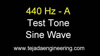 440HZ Test Tone Sine Wave  One Hour [upl. by Crisey]