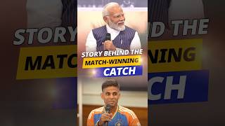 Hardik Pandya reveals story behind Suryas match winning catch to PM Modi  shorts [upl. by Nauqad]