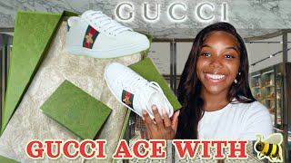 MY FIRST GUCCI  ACE SNEAKER LUXURY UNBOXING  TONAYA WINT [upl. by Mareah]