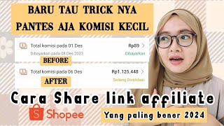 TERBARU 2024 ❗TERBUKTI BERHASIL TERNYATA BEGINI CARA SHARE LINK PRODUK AFFILIATE BIAR BANYAK KOMISI [upl. by Atnuahs105]