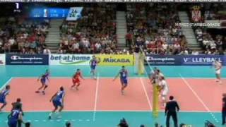 Srbija  Italija 31 Mec lopta Finale EP u odbojci  Austrija Sampioni Evrope 18092011 [upl. by Esyned467]