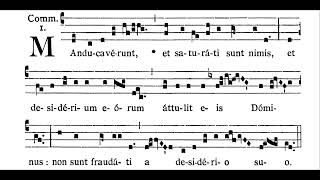 Quinquagesima Communion ManducaveÌrunt solfeggio [upl. by Benedikt]