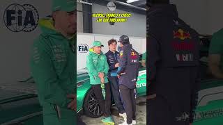 ¿Qué tramaban Checo Alonso y Colapinto en el paddock 🤯 f1 checoperez francocolapintoenf1 [upl. by Aissej]