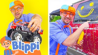 Blippi Learns to Clean Cars Educational Videos for Kids [upl. by Januisz]