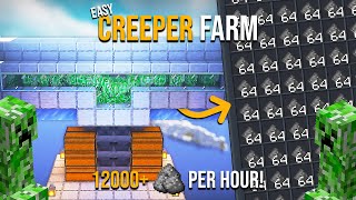 Minecraft BEST CREEPER FARM 121  Java amp Bedrock  12000 Gunpowder Per Hour [upl. by Gaidano]