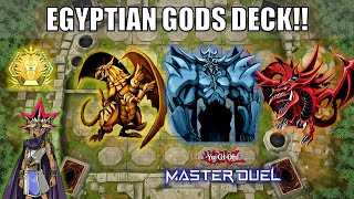 Egyptian Gods Deck  Slifer Ra Obelisk vs META  YuGiOh Master Duel [upl. by Braeunig]