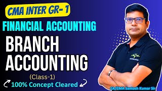 Branch Accounting Class 1  Financial Accounting CMA Inter Gr1  By CA CMA Santosh Kumar [upl. by Prosser3]