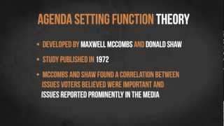 The Agenda Setting Function Theory  Media in Minutes  Episode 3 [upl. by Nicks]