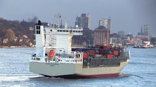 4K Shipspotting in Hamburg Germany 1 Hour of Great Ships Arriving and Departing on the Elbe River [upl. by Leotie]