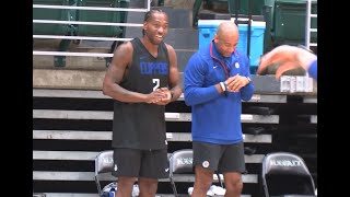 Kawhi Leonard Laughing amp Having Fun At Clippers Practice In Hawaii HoopJab NBA [upl. by Dynah41]