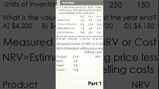 ACCA F3 Financial Accounting Revision Kid inventory 611 NRV Part 1 mühasibatlıq keşfet [upl. by Eifos]