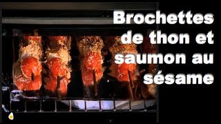 Les recettes de Julie Andrieu  brochettes de thon [upl. by Nodearb218]