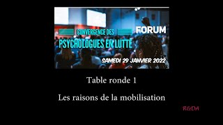 CONVERGENCE DES PSYCHOLOGUES EN LUTTE Table Ronde 1 [upl. by Pillihpnhoj]