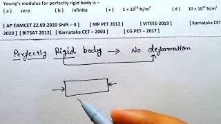 Elasticity  Physics  Class 11  Pyq  mechanical properties  Young’s modulus for  Neet  Jee [upl. by Nosmirc]