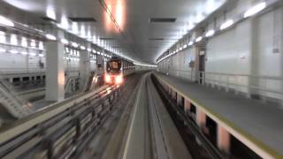 Dubai Airport Skytrain T3 to Aconcourse full ride [upl. by Kinson41]