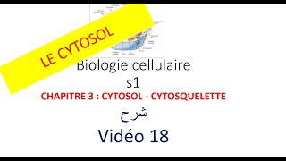 biologie cellulaire s1 vidéo 018  CYTOSOL  CYTOSQUELETTE شرح [upl. by Ibbob799]