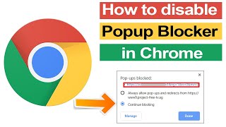 How to disable Popup Blocker in Google Chrome browser [upl. by Rodolphe]