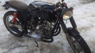 мотоцикл Днепр 11 мт scrambler cafe racer краткий обзор [upl. by Nomis]