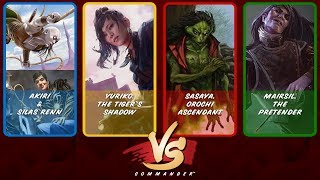 Commander VS S12E10 Akiri amp Silas Renn vs Yuriko vs Sasaya vs Mairsil EDH [upl. by Doelling]