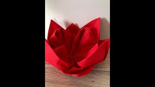 Tuto Pliage serviettes pour les fêtes de fin d’année pliage napkinfolding serviette tutorial [upl. by Yelsek]