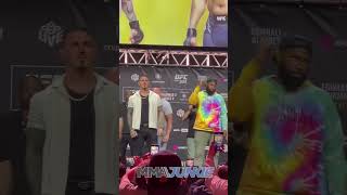 🔥 Tom Aspinall faces off with Curtis Blaydes at UFC304 pre fight press conference [upl. by Lapo]