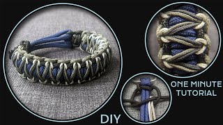 How to Make Paracord Bracelet Tying Cobra Knots [upl. by Kaya192]