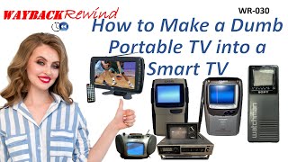 How to Connect Any Portable TV to the Internet  Dumb Portable TV to Smart TV [upl. by Olodort15]