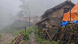 Best Life of Natural Nepali Village People in the Rainy Season  Peaceful and Relaxing Rural Life [upl. by Nymassej]