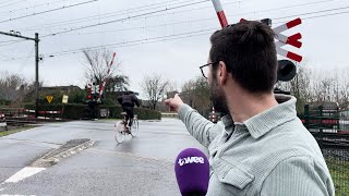 ProRail waarschuwt voor door rood licht rijden bij spoorwegovergang waar al meerdere doden vielen [upl. by Eenar584]