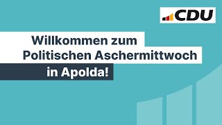 Politischer Aschermittwoch aus Apolda mit Friedrich Merz und Mario Voigt [upl. by Imojean]