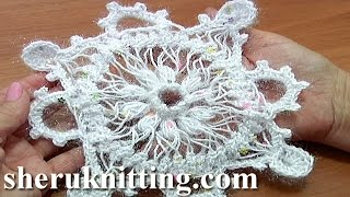 Snowflake Ornament Hairpin Crochet Part 2 of 2Christmas Decoration [upl. by Acire]