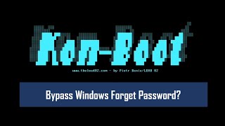 KonBoot Bypass Windows Forgotten logon Password [upl. by Madda]