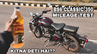 BS6 Royal Enfield Classic 350 Mileage Test  Actual Me Kitna Deti hai [upl. by Jeu]