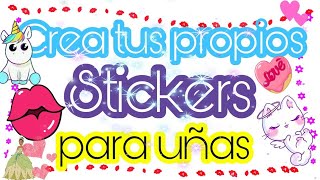 🌼DIY Decora tus uñas con papel 😀Como hacer stickers para uñas🍓 [upl. by Obediah]