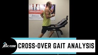 Running Gait Analysis Cross Over Gait San Diego Running Clinic [upl. by Orestes]