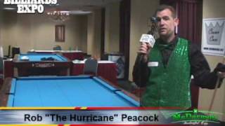 Rob quotThe Hurricanequot Peacock 2010 Super Billiards Expo [upl. by Eido]