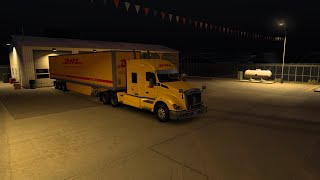 ¡Kenworth T680  Caja Seca DHL  Fertilizante 16 t  American Truck Simulator ats traileros [upl. by Nessaj]