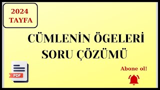 CÜMLENİN ÖGELERİ SORU ÇÖZÜMÜ TYT  KPSS [upl. by Zetniuq945]