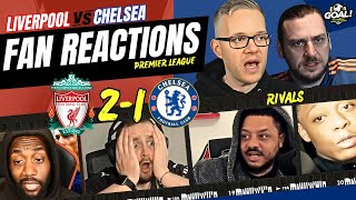 Liverpool amp Chelseas RIVALS fan reactions to Liverpool 21 Chelsea PREMIER LEAGUE 202425 [upl. by Dhu]