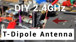 DIY 24Ghz TDipole Immortal T FPV radio control antenna for drone [upl. by Noakes647]