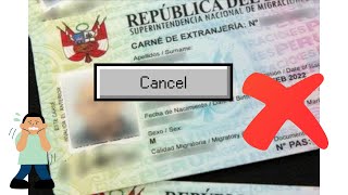 Cancelar calidad migratoria  Anular carnet de extranjería en Peru  Migraciones [upl. by Cartan]