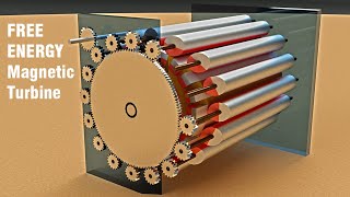 Free Energy Magnetic Turbine Magnet motor  Generator  Overunity [upl. by Gavra]