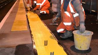 Surface Mounted Tactile Paving Installation At Godalming Station [upl. by Antonin]