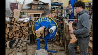 Making Firewood Bundles With The Twister Firewood Wrapper [upl. by Aynek526]