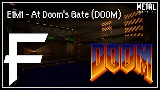 At Dooms Gate E1M1  Doom Synthwave Remix VISUALIZER [upl. by Samled]