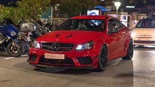 LOUD Mercedes C63 AMG Black Series with Straight Pipes  Accelerations amp Revs [upl. by Searby]