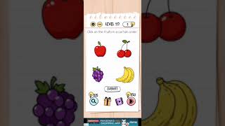 Brain test Level 117 click on friut in certain order Walkthrough [upl. by Annauqal]