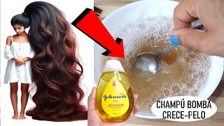 CHAMPÚ BOMBA de crecimiento con ingredientes que tienes en CASA¿Cuanto crece el cabello en 1 año🩷 [upl. by Eckart322]