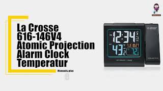 How to Set Up and Use La Crosse Technology 616146V4 Atomic Projection Alarm Clock [upl. by Sigmund786]