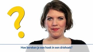 Hoe bereken je een hoek in een driehoek [upl. by Amees644]